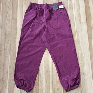 GAP nylon jogger parachute pants Wine Maroon Purple NWT